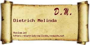 Dietrich Melinda névjegykártya